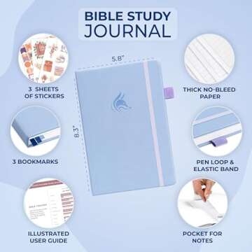 Clever Fox Bible Study Journal – Church Notes Notebook – Note Taking & Journaling Kit – Faith ...