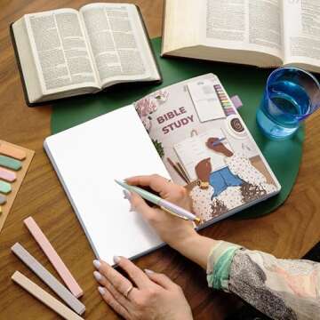 Clever Fox Bible Study Journal – Church Notes Notebook – Note Taking & Journaling Kit – Faith Based Religious Gifts & Accessories (Periwinkle)