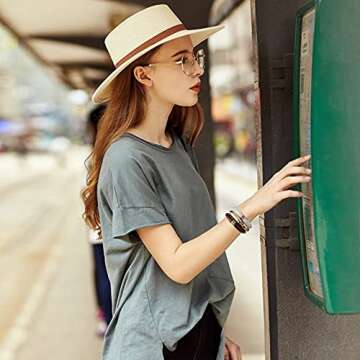 GOOJIDS Colorful Bamboo Tube Bangles Bracelet Set