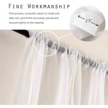 Dreaming Casa Solid Sheer Curtains Elegant Draperies 2 Panels
