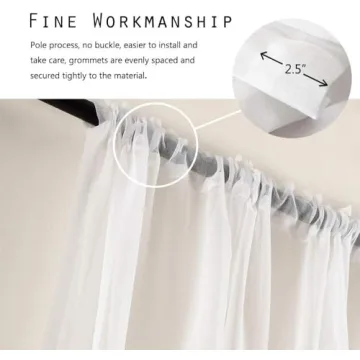 Dreaming Casa Solid Sheer Curtains Elegant Draperies 2 Panels