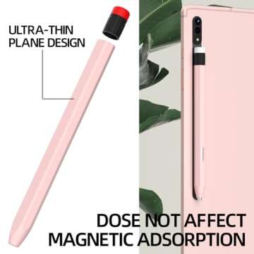 AZF S Pen Case for Samsung Galaxy Tab S7/S8/S9 Series - Classic Silicone Design, Magnetic Charging S...
