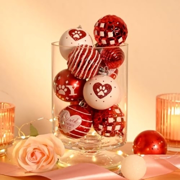 DecorbyHannah Shatterproof Valentines Day Ornaments Set 21ct
