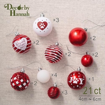 DecorbyHannah Shatterproof Valentines Day Ornaments Set 21ct