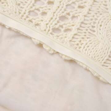 Lumbar Decorative Throw Pillow Cover with Tassels