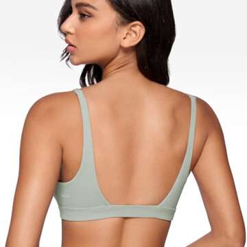 INGIA Deep V-Neck Padded Sports Bra for Yoga & Fitness