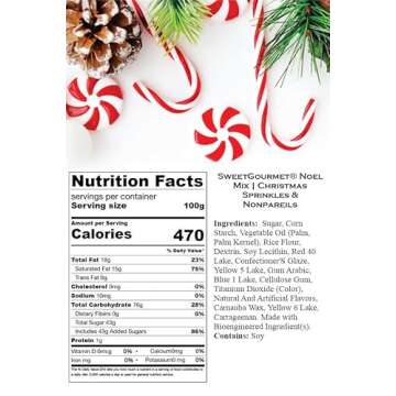 SweetGourmet Noel Mix | Christmas Holiday Sprinkles Bulk | 2 Pounds