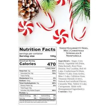 SweetGourmet Noel Mix | Christmas Holiday Sprinkles Bulk | 2 Pounds