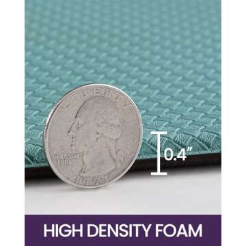 DEXI Kitchen Mats for Floor Cushioned Anti Fatigue, Set of 2, 17x29+17x59, Waterproof Stain Resistant Standing Mat, Supportive Memory Foam Rugs for Front Sink Office Laundry, Turquoise