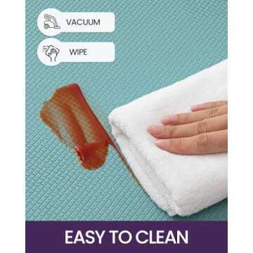 DEXI Kitchen Mats for Floor Cushioned Anti Fatigue, Set of 2, 17x29+17x59, Waterproof Stain Resistant Standing Mat, Supportive Memory Foam Rugs for Front Sink Office Laundry, Turquoise