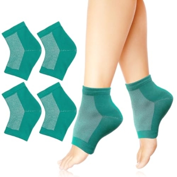 Yoosolle Moisturizing Gel Heel Socks - Soft, Comfortable Spa Socks for Dry Cracked Feet - 2 Pairs - ...