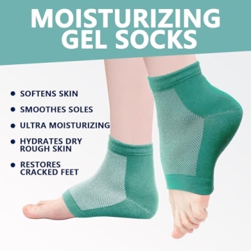 Moisturizing Gel Heel Socks for Healthy Feet - 2 Pairs