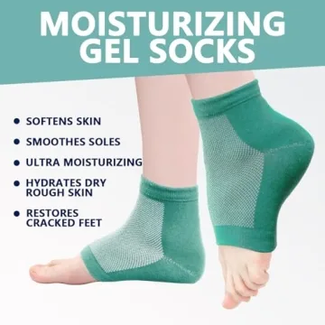 Moisturizing Gel Heel Socks for Healthy Feet - 2 Pairs