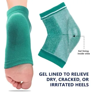 Moisturizing Gel Heel Socks for Healthy Feet - 2 Pairs