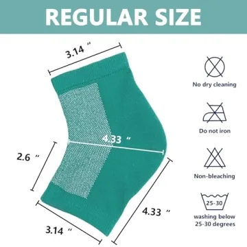 Moisturizing Gel Heel Socks for Healthy Feet - 2 Pairs