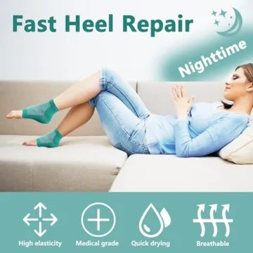 Moisturizing Gel Heel Socks for Healthy Feet - 2 Pairs