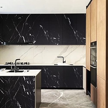 PracticalWs Black Marble Contact Paper for Easy Home Updates