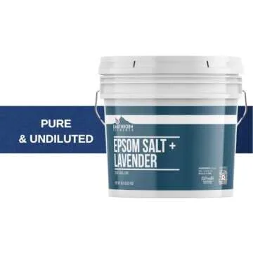 Earthborn Elements Lavender Epsom Salt, Infused with Essential Oil, Always Pure (1 Gallon)