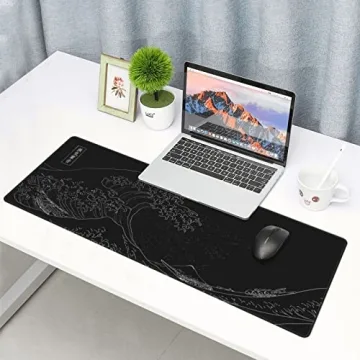 Extended Large Anime Mouse Pad with Great Wave Design