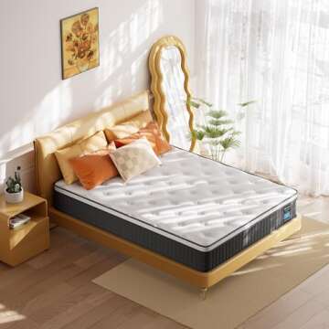 Full Size Mattress,12 Inch Hybrid Full Mattress in a Box with Memory Foam & Individual Pocket Spring...