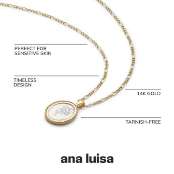 Ana Luisa Rose Engraved Necklace - Perfect Gift for Her