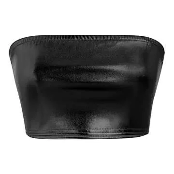 FYMNSI Sexy Women Holographic Bandeau Top & Shorts Set