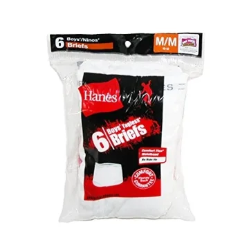 Hanes Boys' Briefs White Medium 7-Pack Comfort Wear