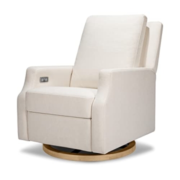 Namesake Crewe Electronic Recliner and Swivel Glider in Performance Cream Eco-Weave, Water Repellent...