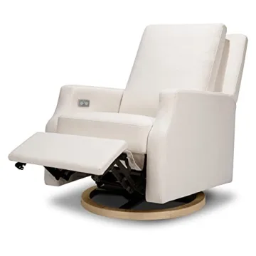 Namesake Crewe Electronic Recliner and Swivel Glider in Performance Cream Eco-Weave, Water Repellent & Stain Resistant, Greenguard Gold & CertiPUR-US Certified