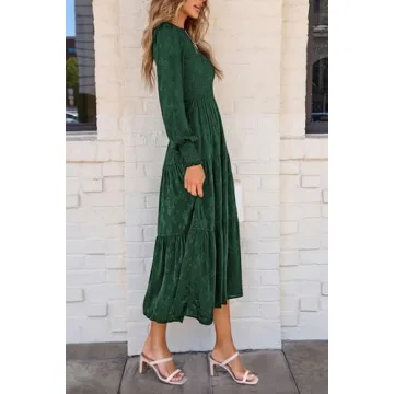 Elegant Women Midi Dress with Pockets for Any Occasion