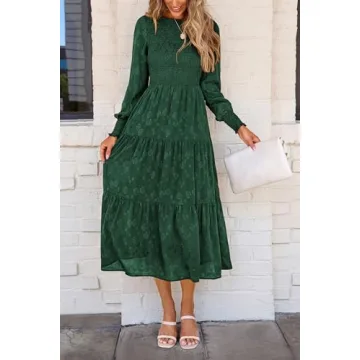 Elegant Women Midi Dress with Pockets for Any Occasion
