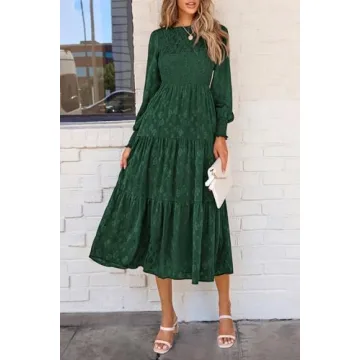 Elegant Women Midi Dress with Pockets for Any Occasion