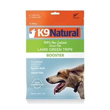 K9 Natural - Grain Free Freeze Dried Dog Food Supplement Booster - Lamb Green Tripe, 7oz
