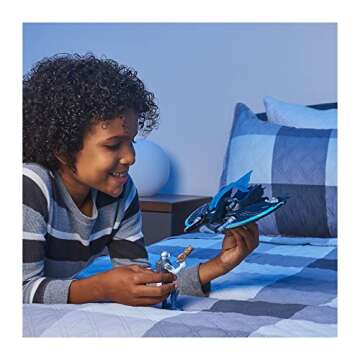 DC Comics Spin Master Batman Bat-Tech Flyer with 4-inch Exclusive Mr. Freeze and Batman Action Figures, Kids Toys for Boys Ages 3 and Up