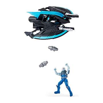 DC Comics Spin Master Batman Bat-Tech Flyer with 4-inch Exclusive Mr. Freeze and Batman Action Figures, Kids Toys for Boys Ages 3 and Up