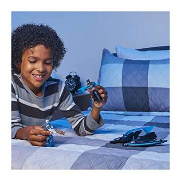 DC Comics Spin Master Batman Bat-Tech Flyer with 4-inch Exclusive Mr. Freeze and Batman Action Figures, Kids Toys for Boys Ages 3 and Up