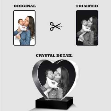 3D Crystal Photo Heart – Personalized Gift for Loved Ones