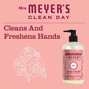 Mrs. Meyer's Rose Liquid Hand Soap 12.5 Fl Oz Pack of 3