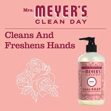 Mrs. Meyer's Rose Liquid Hand Soap 12.5 Fl Oz Pack of 3