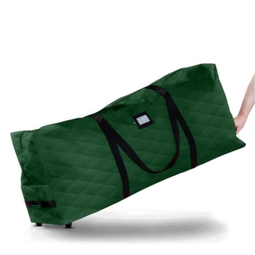Zober Rolling Christmas Tree Storage Bag - Quilted Christmas Tree Storage Box for Disassembled Trees...