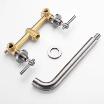 SUMERAIN Brushed Nickel High Flow Wall Mount Tub Filler