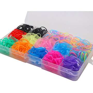 YOY 3/4" Pet Dog Stretchy Rubber Bands, 600/Box - Puppy Elastics Ties Pony Tail Holders Hair Accesso...