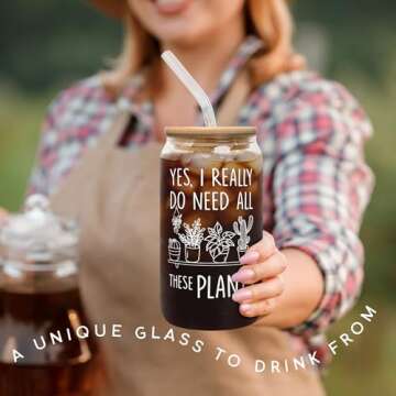 Pawzity Gifts for Plant Lovers - Plant Lover Gifts - Mothers Day Gift for Plants Lovers - Plants Lover Ideas for Women - Gardening Gift Ideas - 16 Oz Can Glass