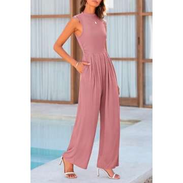 PRETTYGARDEN Women’s Elegant Summer Jumpsuits with Pockets