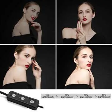 3 Packs 70 LED Video Conference Lighting with C Clamp Arm Stand/Color Filters, Obeamiu 5600K USB Studio Light Photography Lighting Kit for Live Game Streaming, YouTube, Zoom Call, Collection Portrait