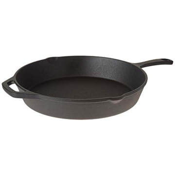 Home-Complete 12" Pre-Seasoned Cast Iron Skillet for Versatile Cooking