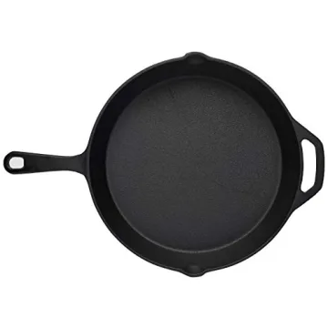 Home-Complete 12" Pre-Seasoned Cast Iron Skillet for Versatile Cooking