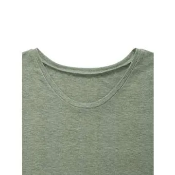 MIROL Women's Cap Sleeve Tank Tops U Neck Solid Color Casual Shirts Loose Fit Basic Blouse