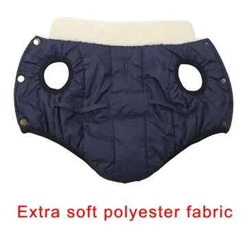 JoyDaog Fleece Lined Warm Dog Jacket for Winter Cold Weather,Soft Windproof Large Dog Coat,Blue XXL