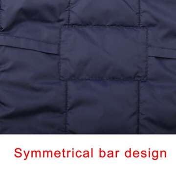 JoyDaog Fleece Lined Warm Dog Jacket for Winter Cold Weather,Soft Windproof Large Dog Coat,Blue XXL